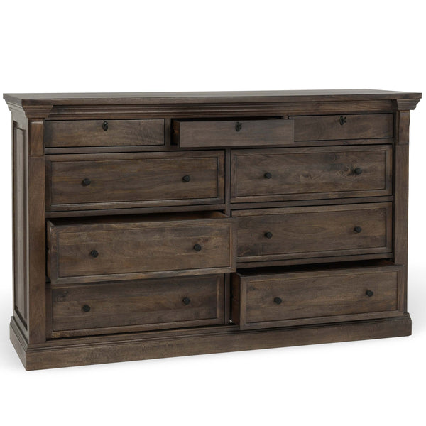 Home Fashion Adelaide 9 Drawer Dresser Cocoa Brown