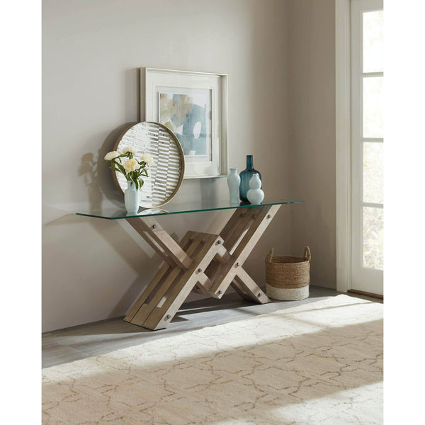 Home Fashion Affinity Glass Top Console