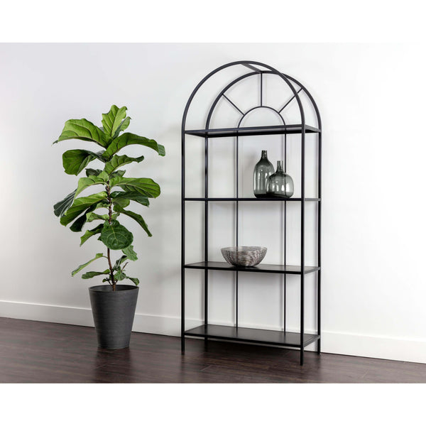Home Fashion Alcove Bookcase Black