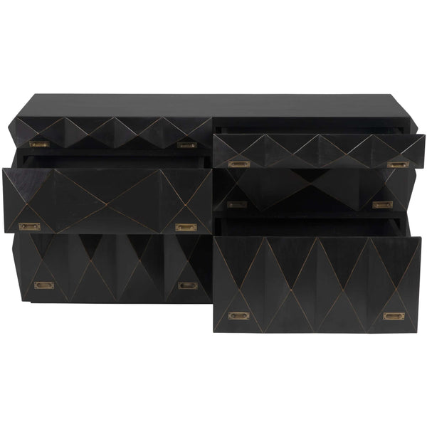 Home Fashion Allegra Dresser Rubbed Black