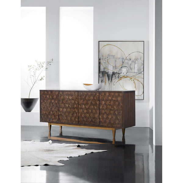 Home Fashion Alpine 4 Door Credenza