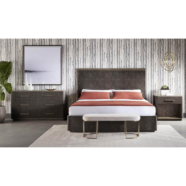 Home Fashion Altman King Bed Dark Grey