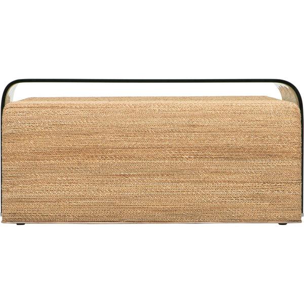 Home Fashion Amani Rope And Glass Coffee Table