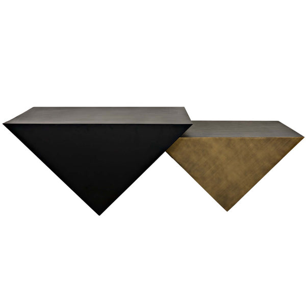 Home Fashion Amboss Coffee Table Black/Aged Brass