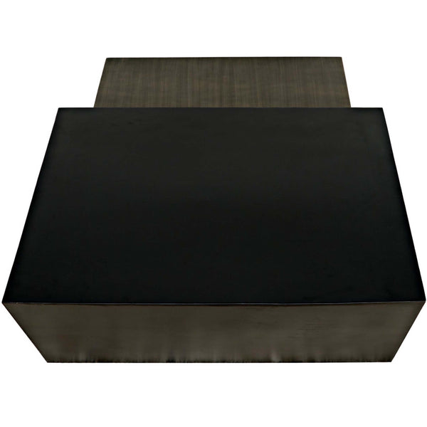 Home Fashion Amboss Coffee Table Black/Aged Brass