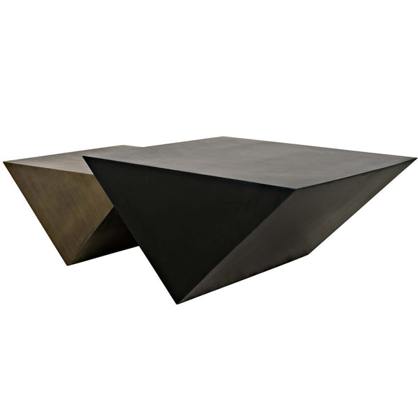 Home Fashion Amboss Coffee Table Black/Aged Brass