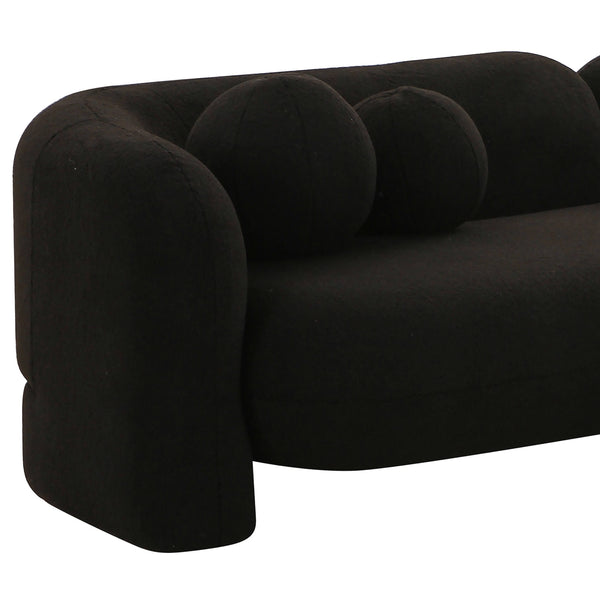 Home Fashion Amelie Faux Fur Sofa Black