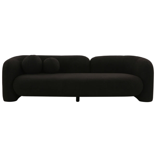 home fashion Amelie Faux Fur Sofa Black