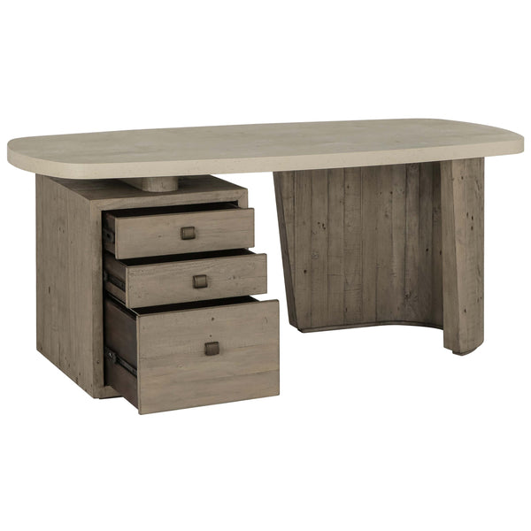 Home Fashion Angus Desk Distressed Gray