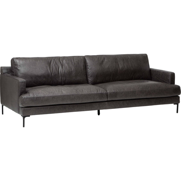 Home Fashion Ansel Leather Sofa Marseille Black