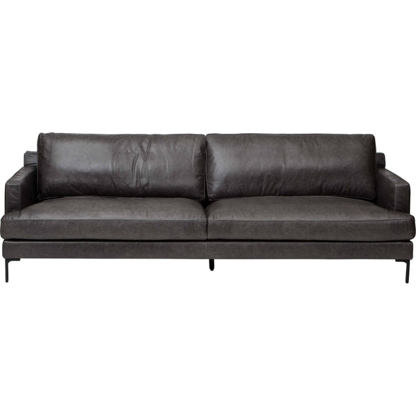 home fashion Ansel Leather Sofa Marseille Black