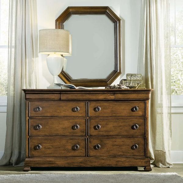 Home Fashion Archivist 9 Drawer Dresser Dark Wood