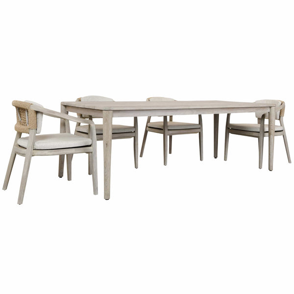 Home Fashion Aria Outdoor Dining Table Gray