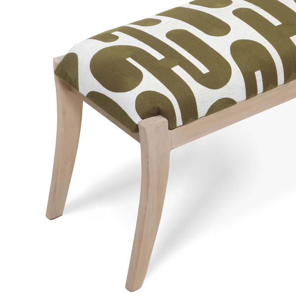 Home Fashion Arielle Bench Olive/White