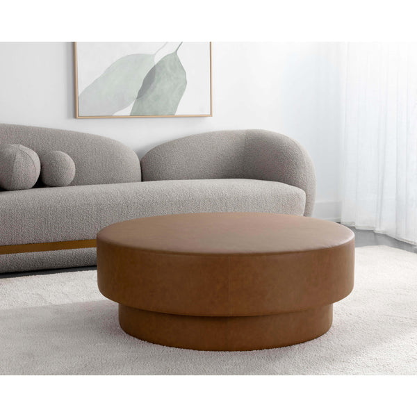 Home Fashion Arlo Ottoman Milliken Cognac