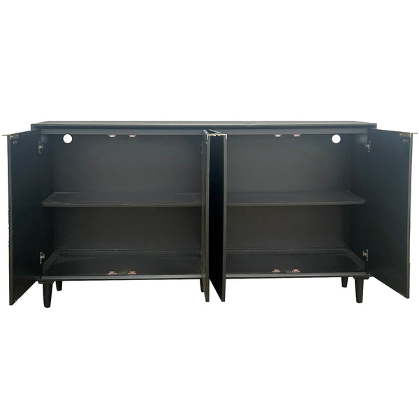 Home Fashion Arvada 4 Door Sideboard Black