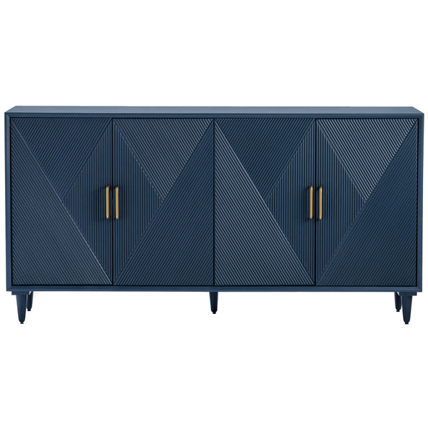 Home Fashion Arvada 4 Door Sideboard Blue