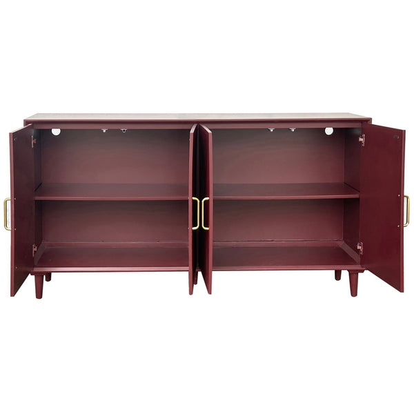Home Fashion Arvada 4 Door Sideboard Merlot
