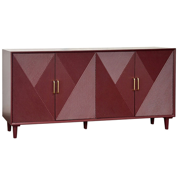 home fashion Arvada 4 Door Sideboard Merlot