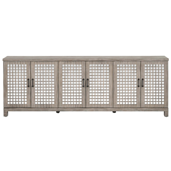 Home Fashion Ashlar 6 Door Sideboard Light Brown