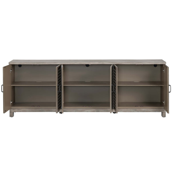 Home Fashion Ashlar 6 Door Sideboard Light Brown