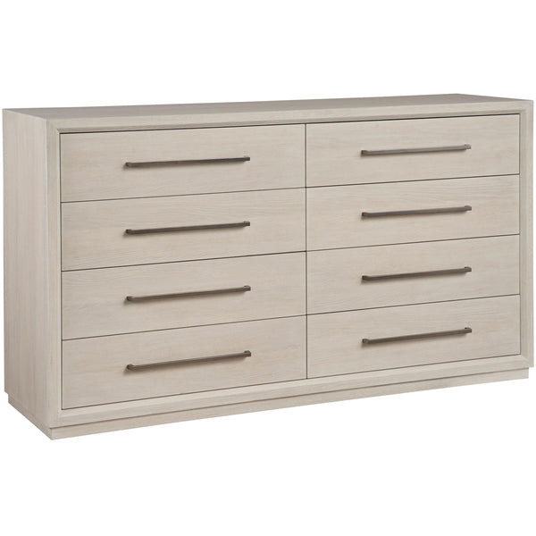 home fashion Astrid 8 Drawer Dresser White Oak