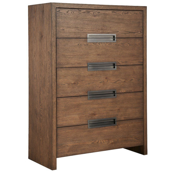 home fashion Atlas 5 Drawer Chest Medium Brown