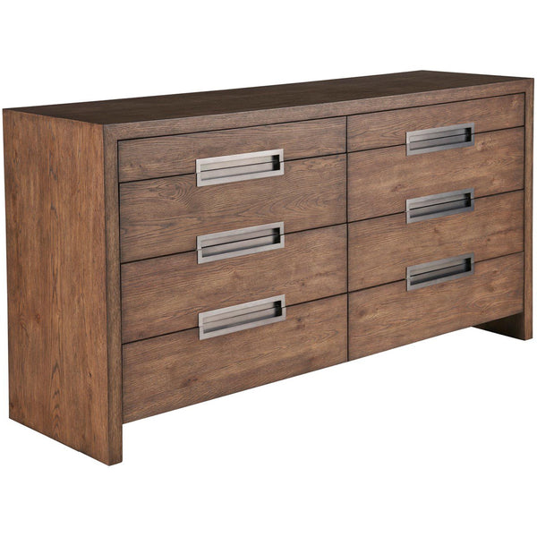 home fashion Atlas 8 Drawer Dresser Medium Brown
