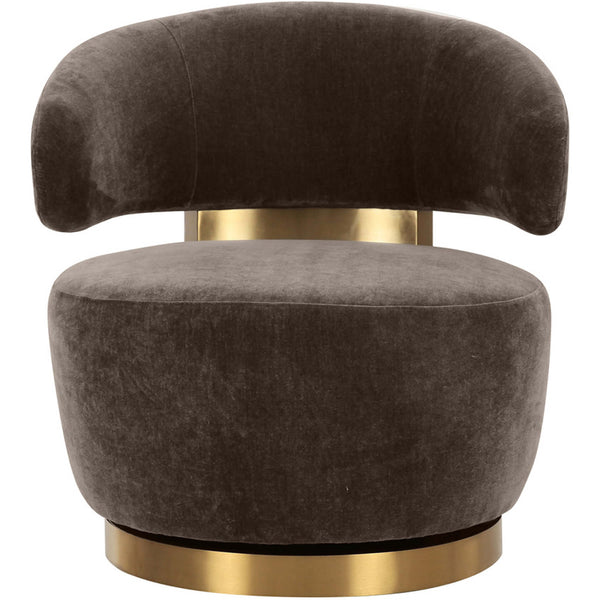 Home Fashion Austin Swivel Chair Chocolate Brown