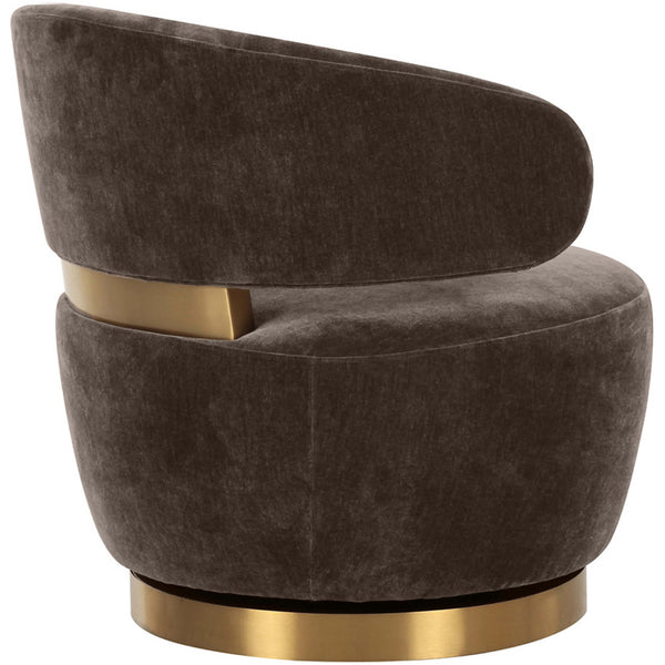 Home Fashion Austin Swivel Chair Chocolate Brown