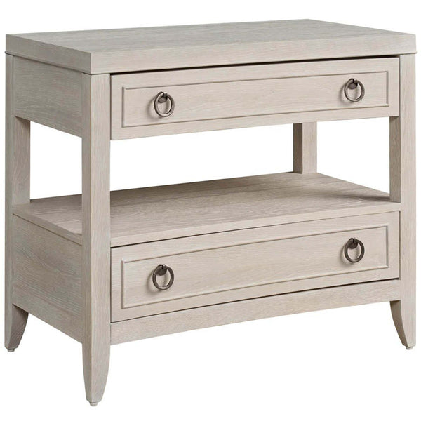 home fashion Avaline 2 Drawer Nightstand White Oak