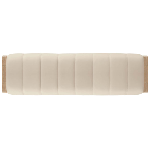 Home Fashion Banyon Bay Leather Bench Sunbleached