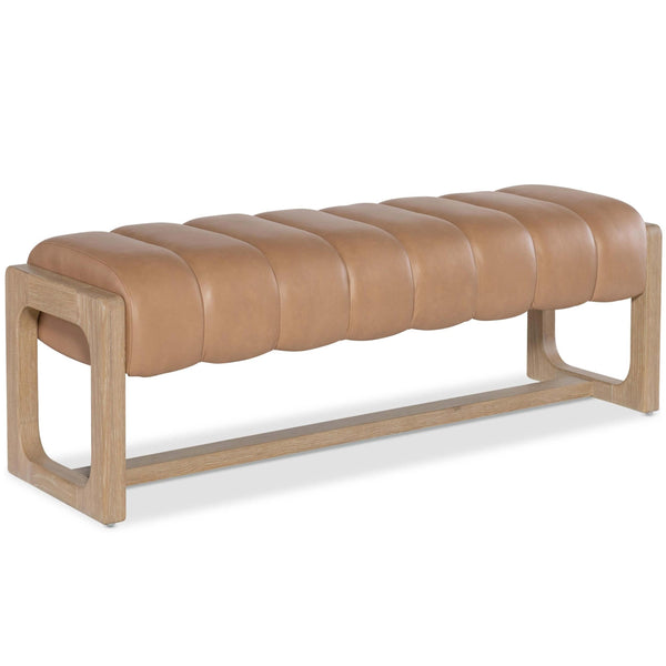 home fashion Banyon Bay Leather Bench Toast
