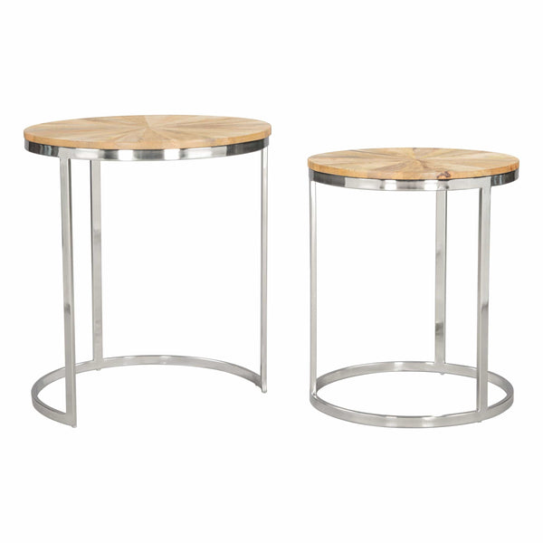Home Fashion Bari Nesting Table Set Natural