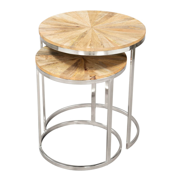 Home Fashion Bari Nesting Table Set Natural