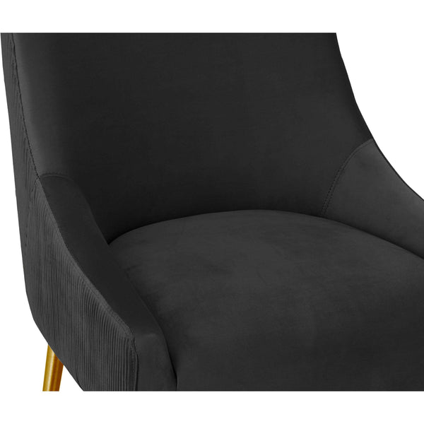 Home Fashion Beatrix Pleated Counter Stool Black