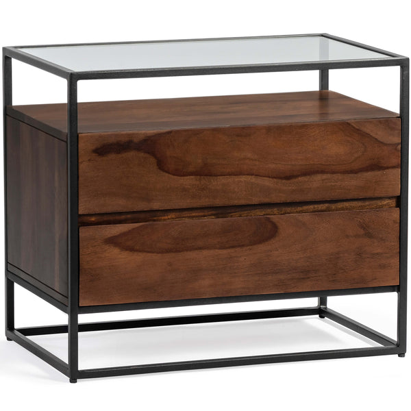 home fashion Bedford Nightstand Mud Brown