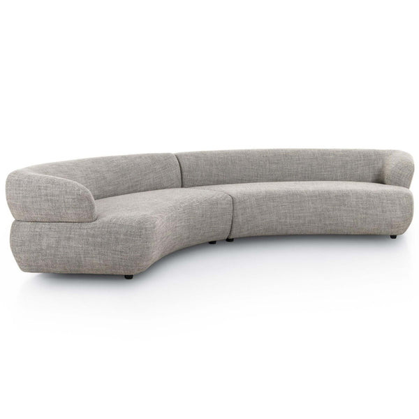 Home Fashion Belen 2-Piece Sectional Thames Coal