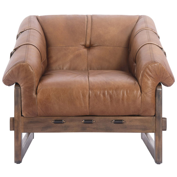Home Fashion Bellos Leather Chair Open Road Brown