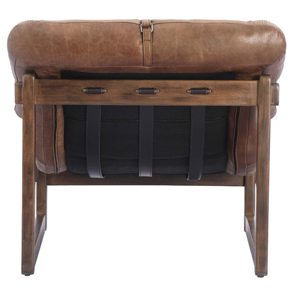 Home Fashion Bellos Leather Chair Open Road Brown