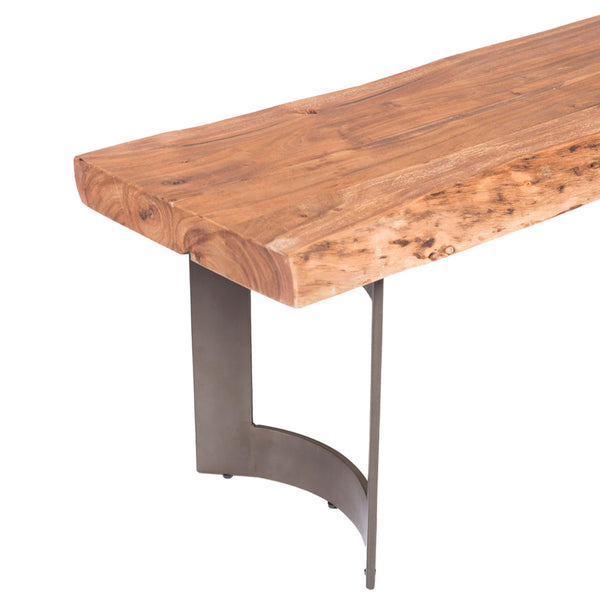 Home Fashion Bent Bench Brown