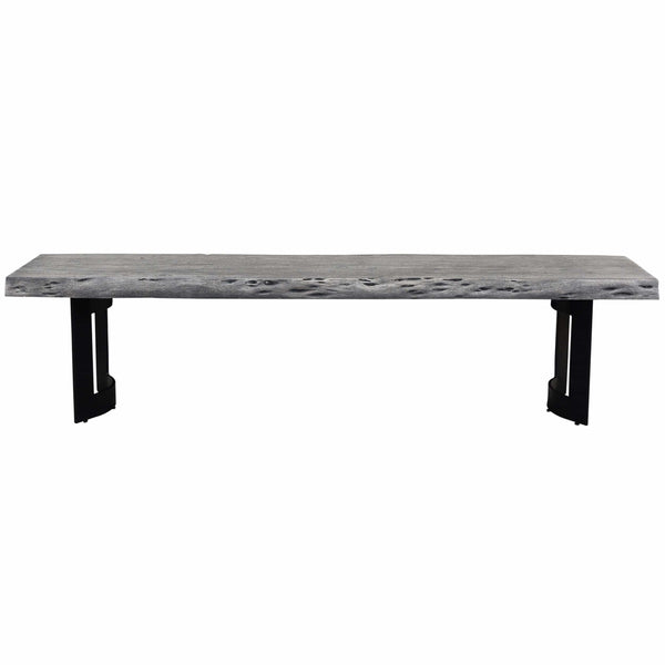Home Fashion Bent Bench Light Grey