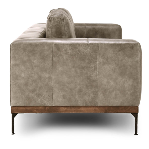 Home Fashion Bentley Leather Sofa Storm Gray