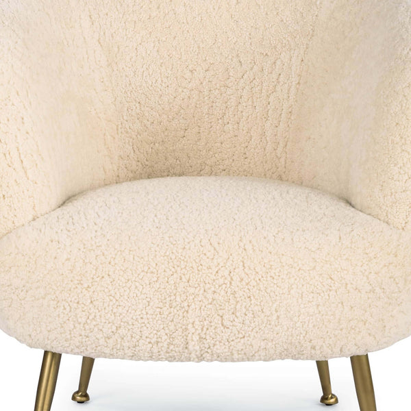 Home Fashion Beretta Sheepskin Chair White