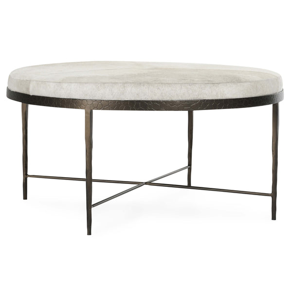 Home Fashion Bose Hide Round Coffee Table Ivory