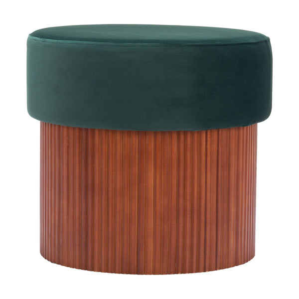 Home Fashion Boto Storage Ottoman Green