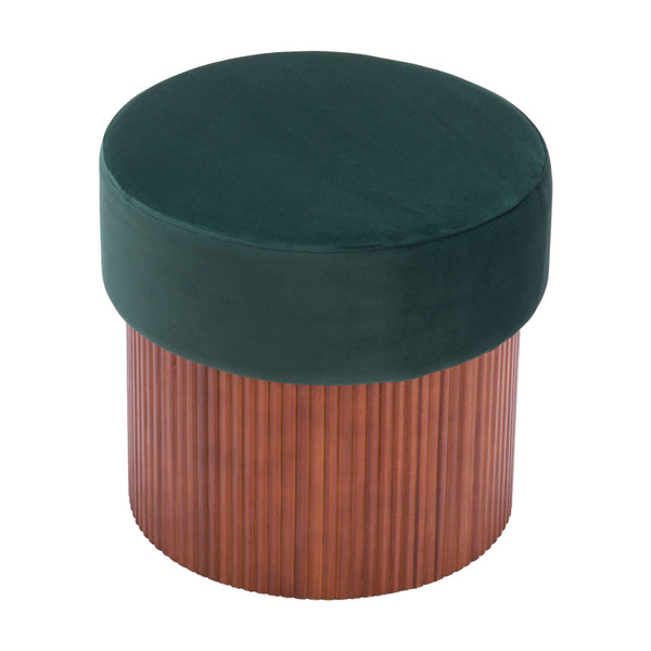 Home Fashion Boto Storage Ottoman Green