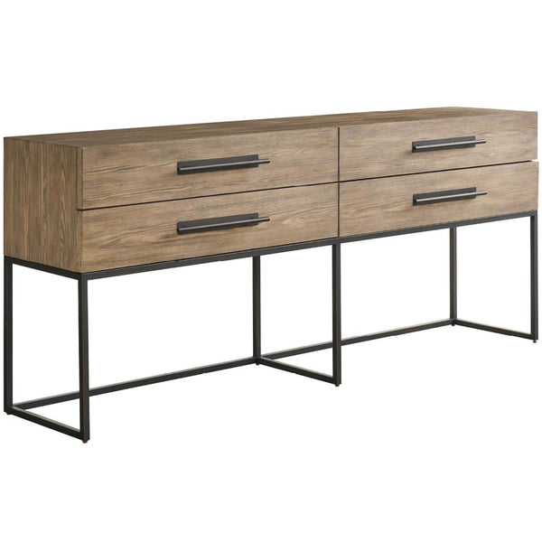 home fashion Boulder 4 Drawer Console Warm Natural