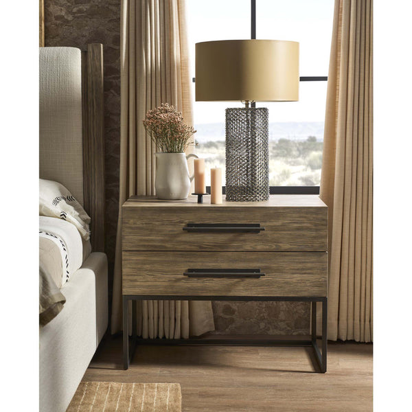 Home Fashion Boulder Metal Base Nightstand Boulder