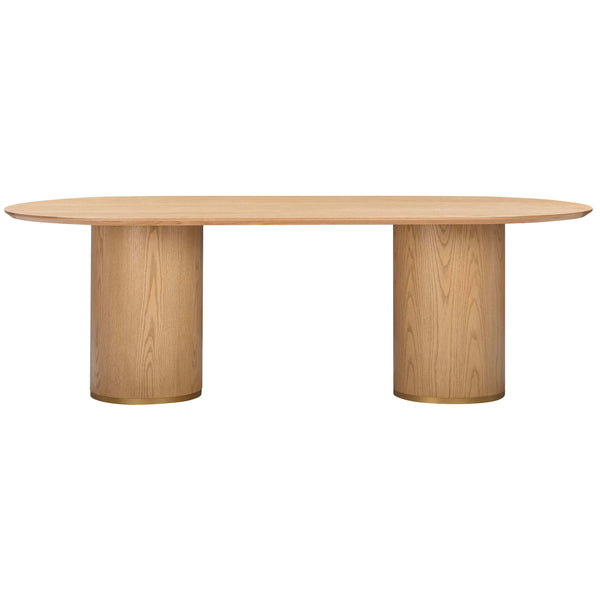 Home Fashion Brandy Oval Dining Table Natural Ash